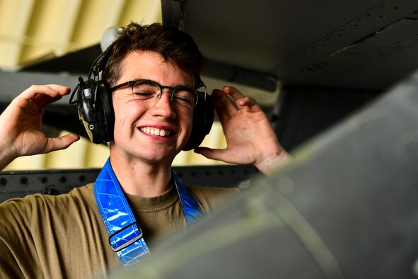 An Airman poses for a portrait.