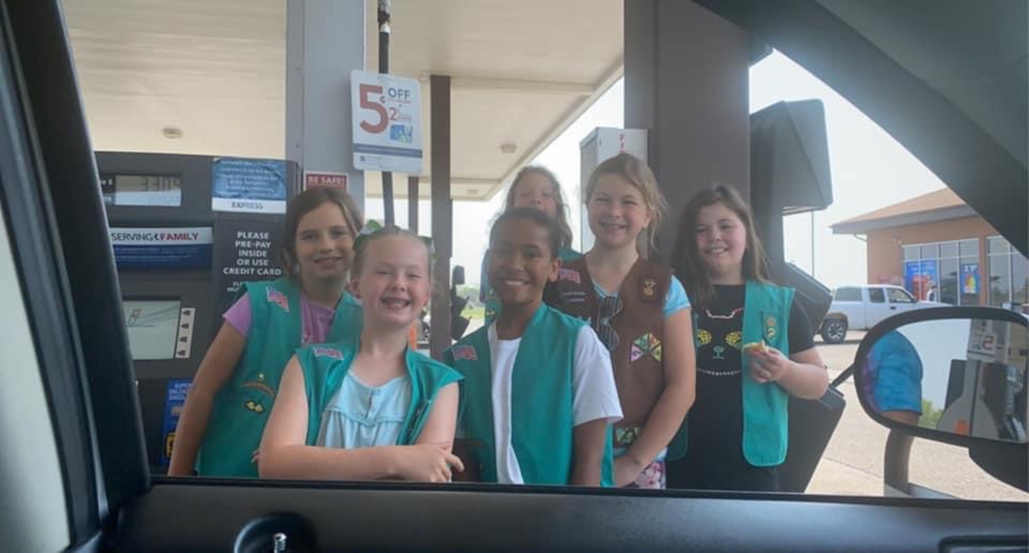 Girl Scouts are pictured above helping out at Minot Air Force Base, ND. Courtesy asset from Lucy Vest