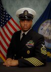 Studio portrait of CMDCS Isaiah Mills