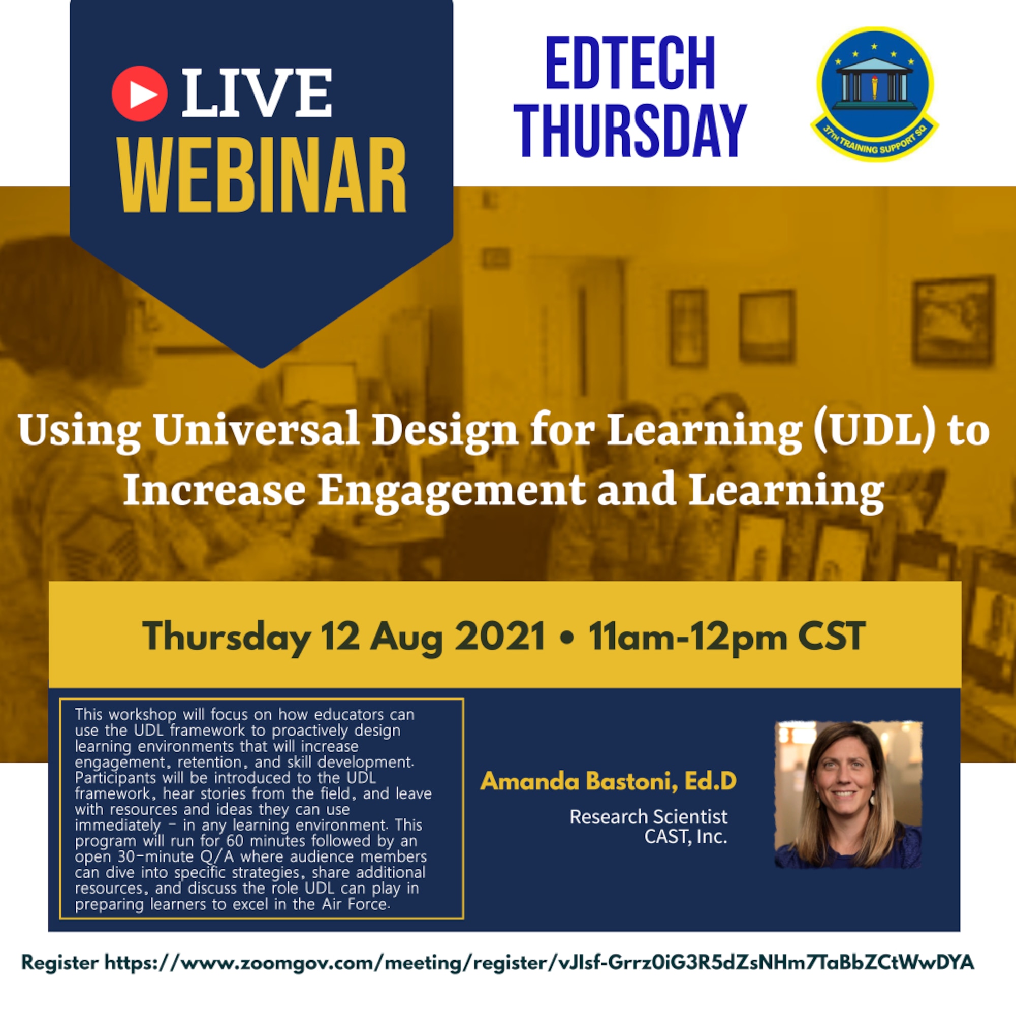 Flyer for webinar