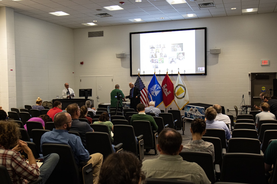 U.S. Army Engineer Research and Development Center’s Cold Regions Research and Engineering Laboratory (CRREL) employees celebrate Engineer Day in Hanover, New Hampshire, July 15, 2021. The annual event provides the opportunity for the laboratory to commemorate employee accomplishments from the previous year. (U.S. Army Corps of Engineers photo by David I. Marquis)