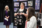 IMAGE: NSWCDD Human Resource's Award Program Manager Bridget White speaks at the presentation of the 2021 G. Dennis White Early Career Human Systems Integration Practitioner award.