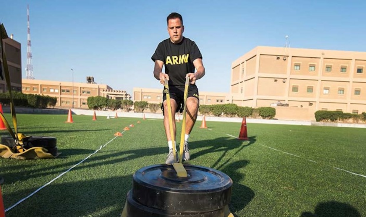 Soldiers in the 640th Regiment, RTI conduct the Army Combat Fitness Test at Camp Williams, June 1st, 2021.