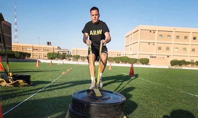 Soldiers in the 640th Regiment, RTI conduct the Army Combat Fitness Test at Camp Williams, June 1st, 2021.