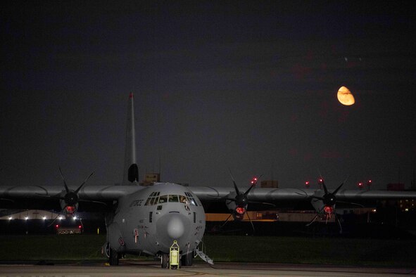 A C-130J Super Hercules assigned to the 36th Airlift Squadron sits on the flightline at Yokota Air Base, Japan, July 29, 2021.