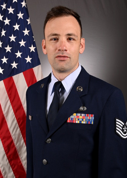 Official Photo of TSgt Craig Larimer, keyboardist with Rhythm in Blue and the Concert Band, two of six ensembles in the Heritage of America Band, Langley AFB, VA