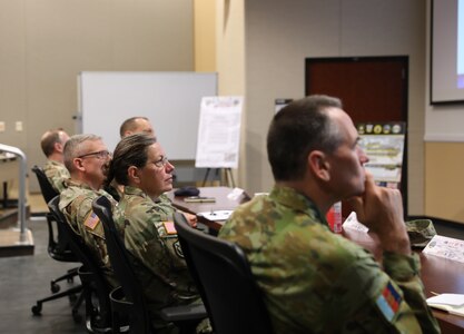 Lt. Gen. Jody J. Daniels, chief of Army Reserve and commanding general, U.S. Army Reserve Command, participates in the Joint Warfighting Assessment 2021 distinguished visitor day initial briefing at Fort Carson, Colo., June 25, 2021. U.S. Army Civil Affairs and Psychological Operations Command (Airborne) Civil Affairs, Psychological Operations, and Information Operations Soldiers took part in JWA 2021 with participants from different Army units and multinational partners such as U.K., Australian and Canadian armed forces, working to improve interoperability between U.S. joint forces and our allies. JWA exercises help the Army evaluate emerging concepts, integrate new technologies, and promote interoperability between the Army, other services, and our multinational partners. Joint and multinational partners are key to the success of Multi-Domain Operations.