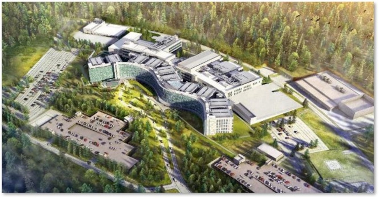 A rendering of Rhine Ordnance Barracks Medical Center Replacement, Germany