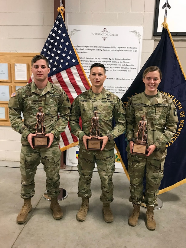 This year’s competitors did over 20 miles of running and marching in full combat uniforms, completed written exams and an essay, demonstrated nearly every Army Warrior Task and endured rain and freezing temperatures to complete the 3-day competition. The 2018 Best Warrior Competition was held at Wendell H. Ford Regional Training Center in Greenville, Ky., Oct. 25-28, 2017.