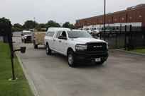 JOINT BASE LANGLEY-EUSTIS, Va. (Aug. 3, 2021) Joint Task Force Civil Support (JTF-CS) Incident Support Team 3 departs JTF-CS headquarters for Tennessee during exercise Vibrant Response 21.2.