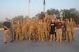 Kentucky National Guard soldiers take a group photo before the annual 10k Ruck For Life on the Boone National Guard Center in Frankfort, Ky. Sept. 20, 2017.