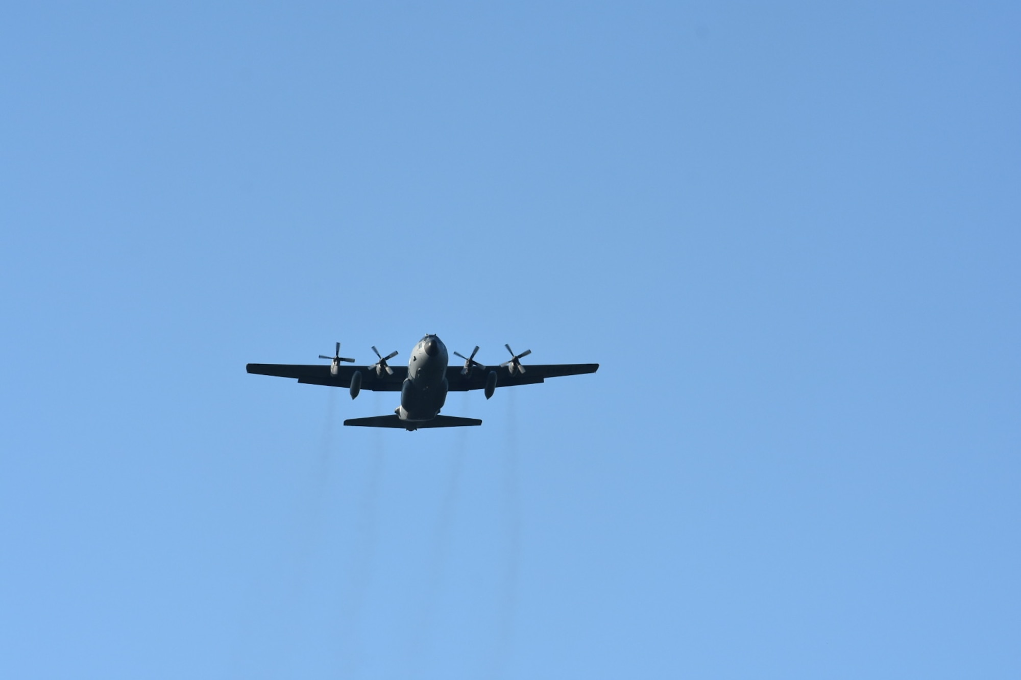 A C-130 assigned to the 133rd Airlift Wing, Minnesota Air National Guard approaches Fort McCoy’s Warrens and Badger Drop Zones during a joint Close Air Support training mission on June 23, 2021.