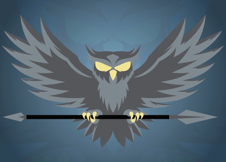 How we do it graphic with gray owl holding a spear
