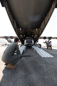 164th Airlift Wing transports first civilian asset on Tennessee military aircraft.