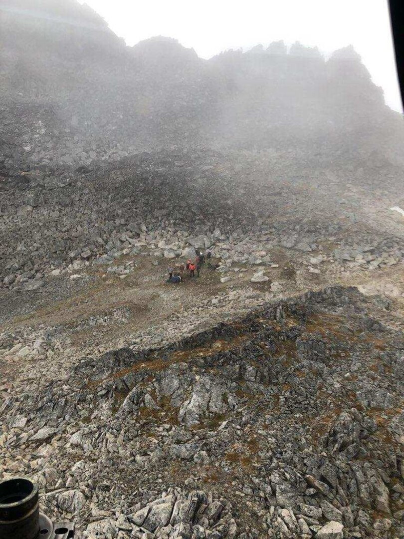 The Alaska Air National Guard rescued a hiker in distress near Glacier Pass Aug. 6, 2021. The 176th Wing and Guardian Angel team on board hoisted the hiker to an HH60G Pave Hawk helicopter for transport to a hospital.