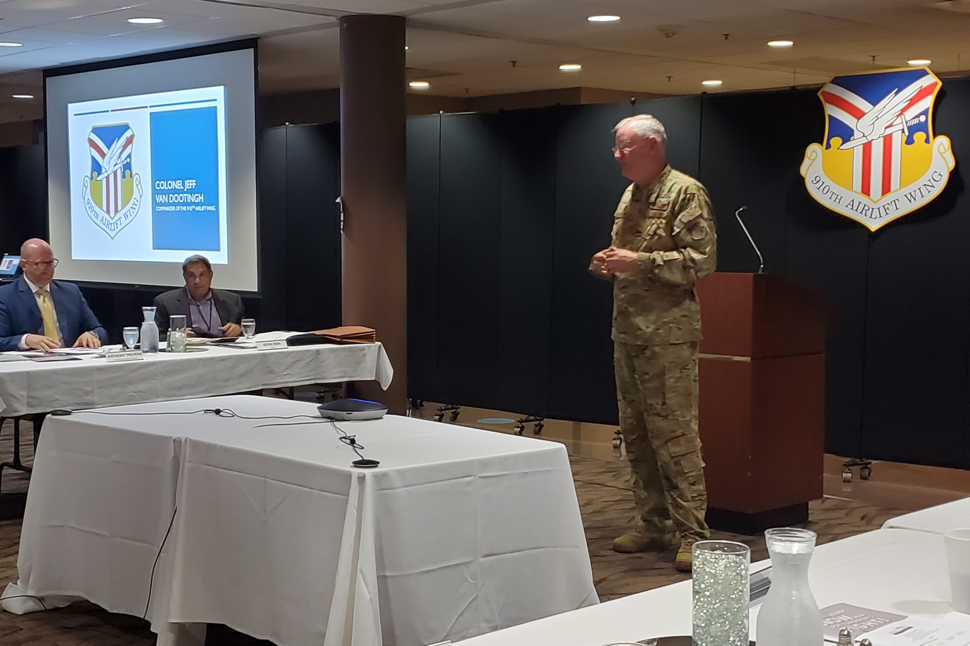 The 910th Airlift Wing welcomed the Western Reserve Port Authority’s Board of Directors to Youngstown Air Reserve Station’s Community Activity Center for their monthly meeting, July 21, 2021.
