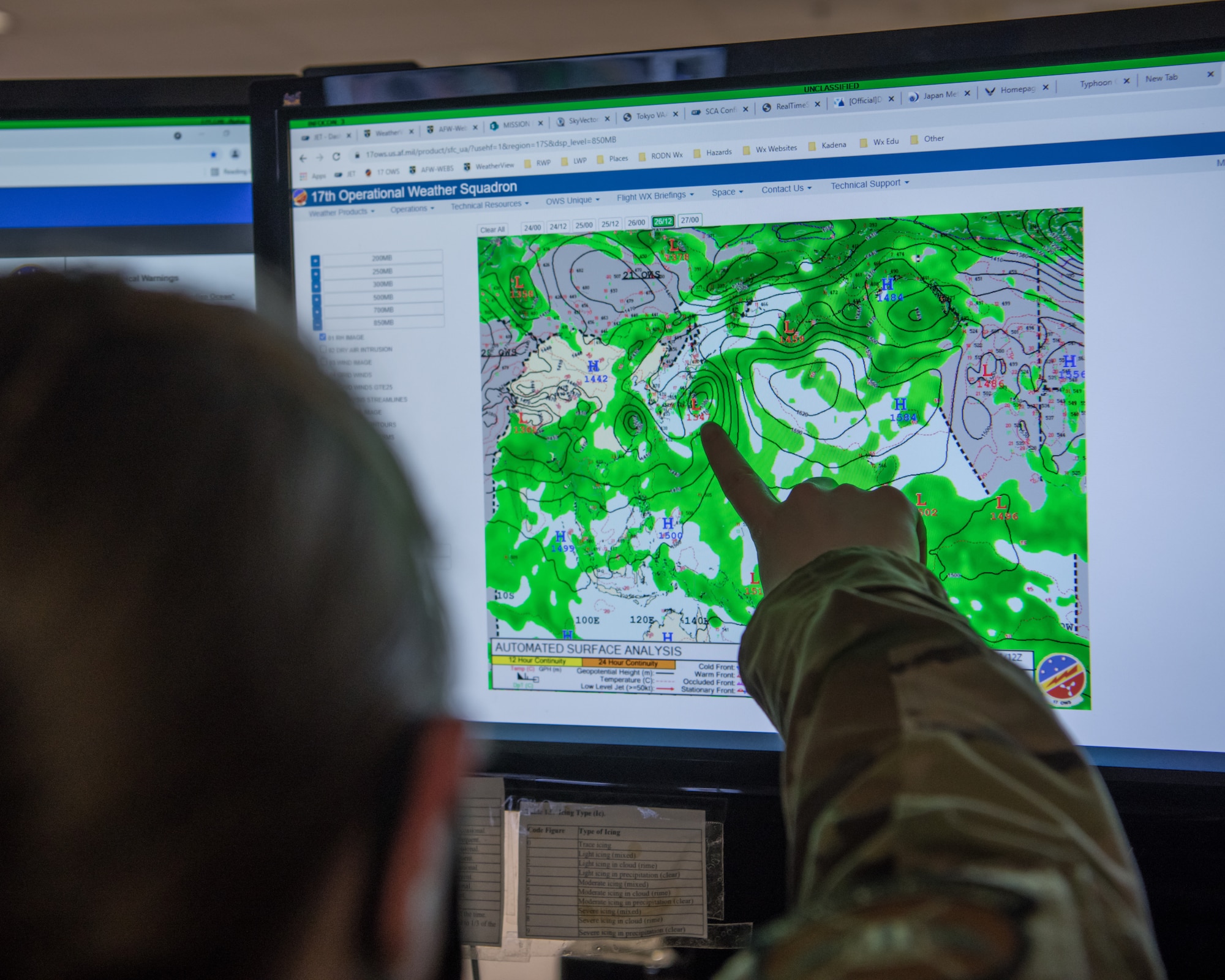 The 18th OSS weather flight prepares Kadena Air Base in the case of any weather condition.