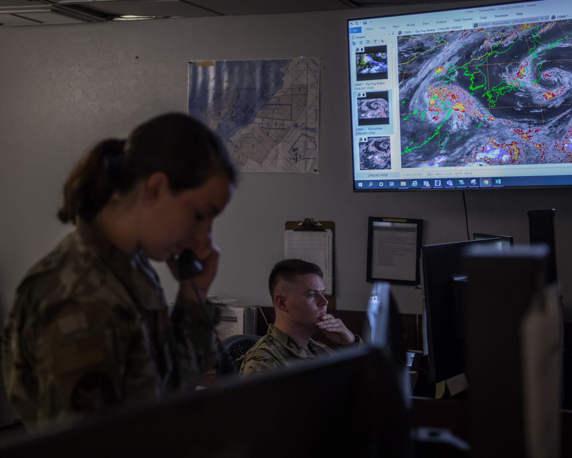 The 18th OSS weather flight prepares Kadena Air Base in the case of any weather condition.