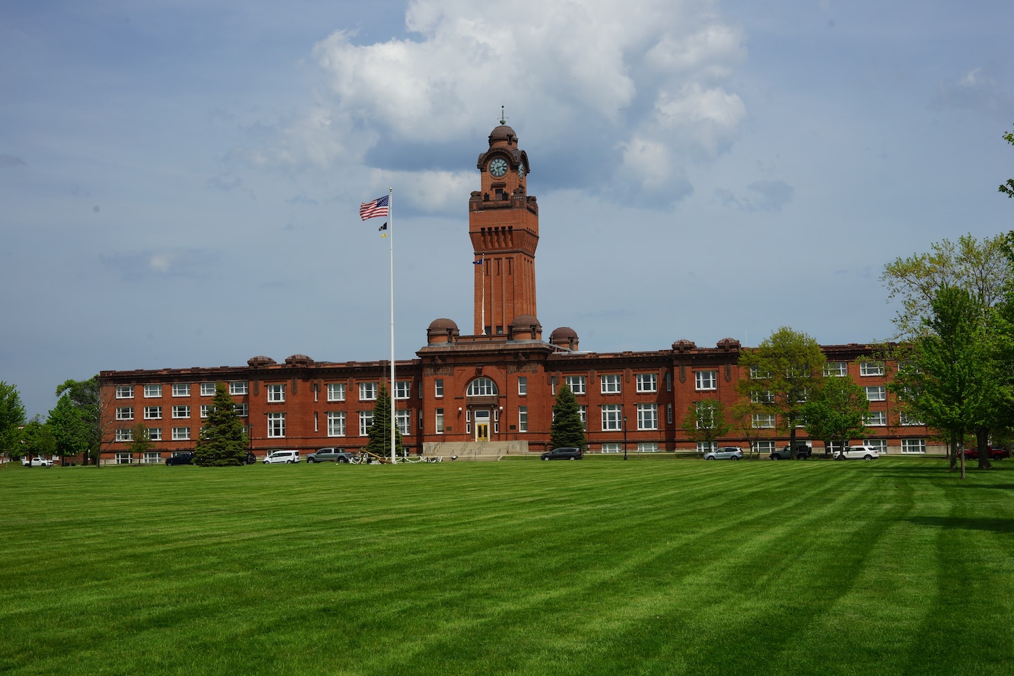 Building 1 is an architectural landmark aboard Naval Station Great Lakes.