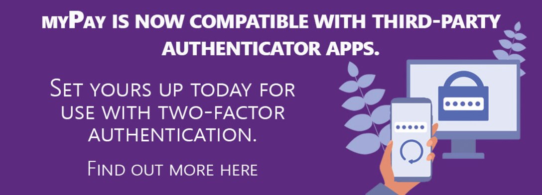 myPay is now compatible with third-party authenticator apps