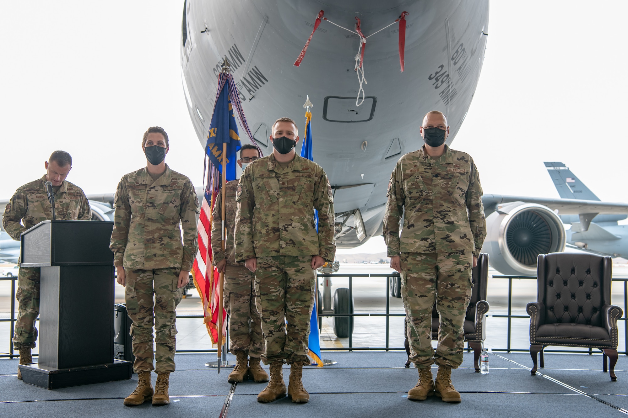 349th Aircraft Maintenance Squadron Change of Command Ceremony at Travis Air Force Base, Aug. 7, 2021.