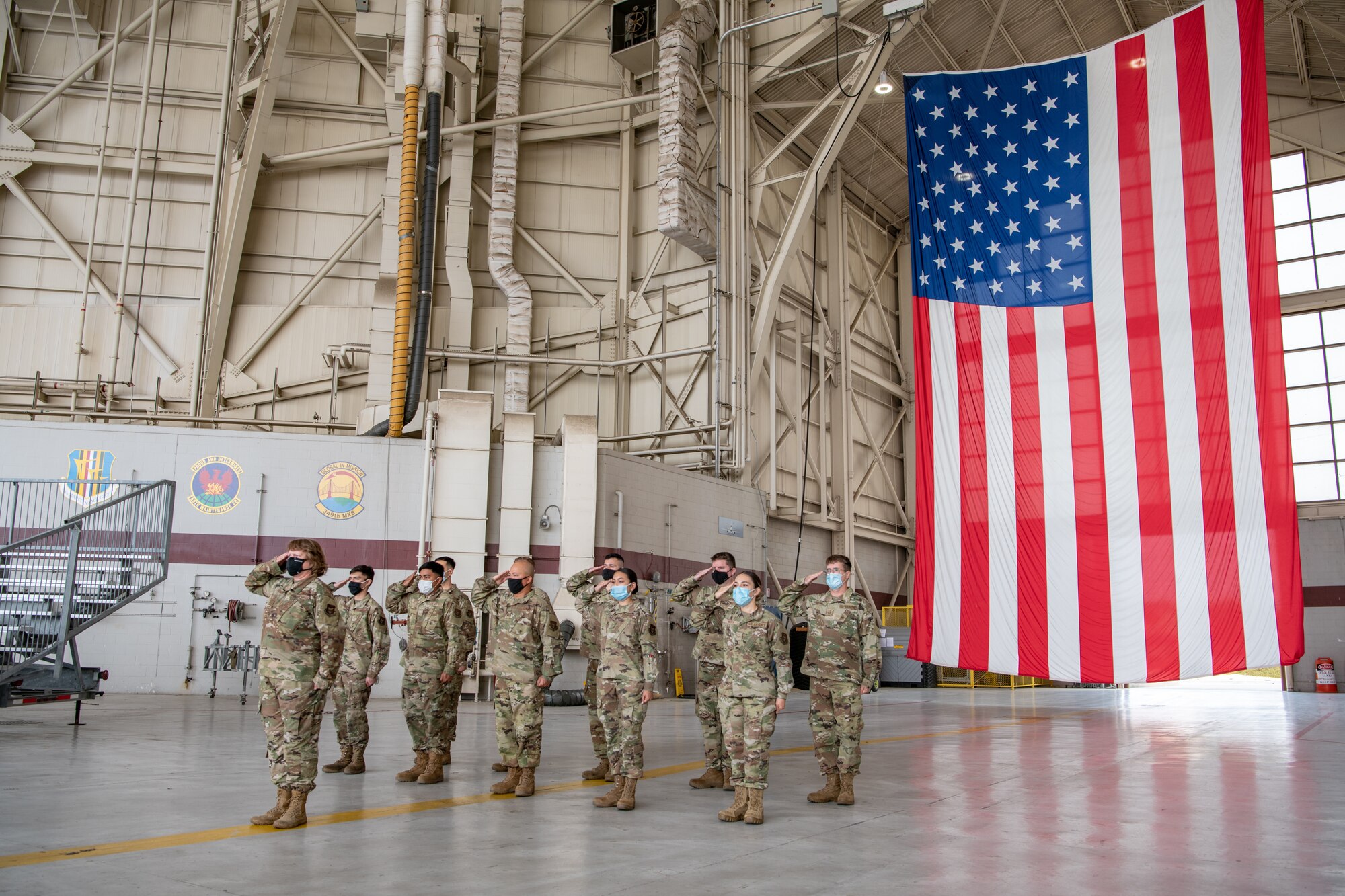 349th Aircraft Maintenance Squadron Change of Command Ceremony at Travis Air Force Base, Aug. 7, 2021.