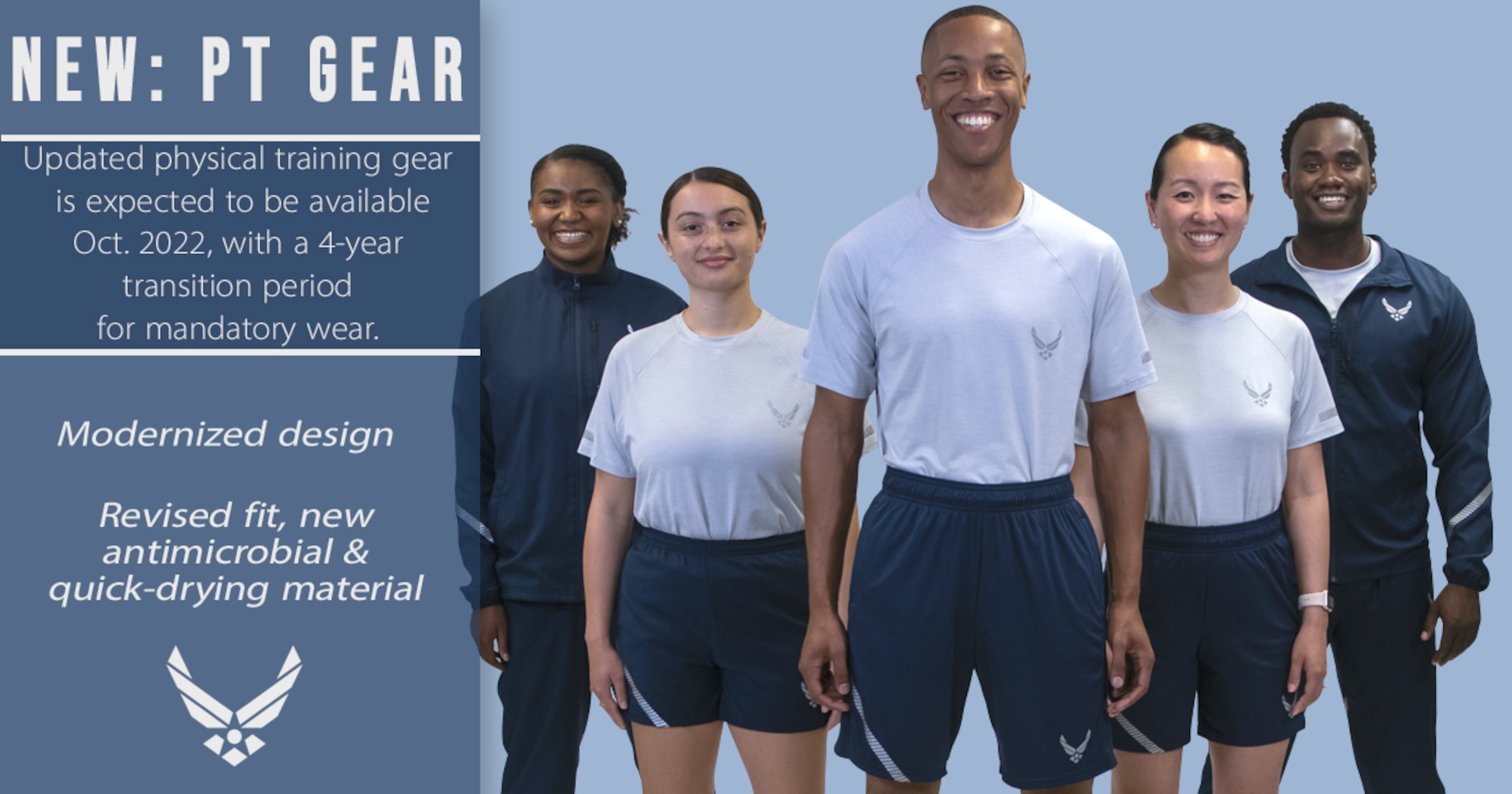 New dress and appearance changes are expected to be released in early October 2021 upon the updated publication of Air Force Instruction 36-2903, Dress and Appearance of Air Force Personnel. Changes include male bulk hair standards, cosmetic tattooing, female hair accessory size, optional hosiery in dress uniform, transparent piercing spacers and morale patches. (U.S. Air Force graphic by Staff Sgt. Elora J. McCutcheon)