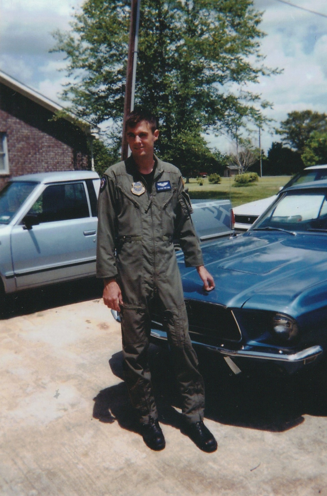 U.S. Air Force Master Sgt. Steven Gore poses for a photo in Charleston, South Carolina, before venturing to his first duty station at McGuire Air Force Base, New Jersey, in October 1998.