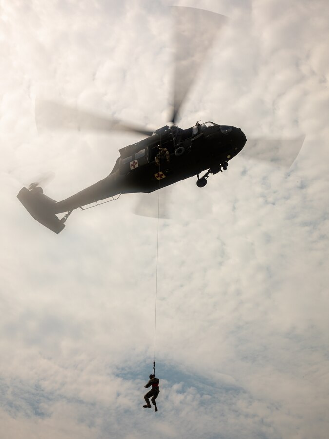 Marines with Combat Logistics Battalion 451, 4th Marine Logistics Group, practice casualty evacuation during Northern Strike 21-2 at Camp Grayling, Michigan on Aug. 8, 2021. Northern Strike is an annual exercise hosted by the National Guard aboard the National All-Domain Warfighting Center at Camp Grayling, MI. Reserve Marines with Combat Logistics Battalion 451 are providing direct and general support to Joint Task Force 85, increasing interoperability with sister services and integrating with the Active Component. (U.S. Marine Corps photo by Lance Cpl. Colby Bundy)