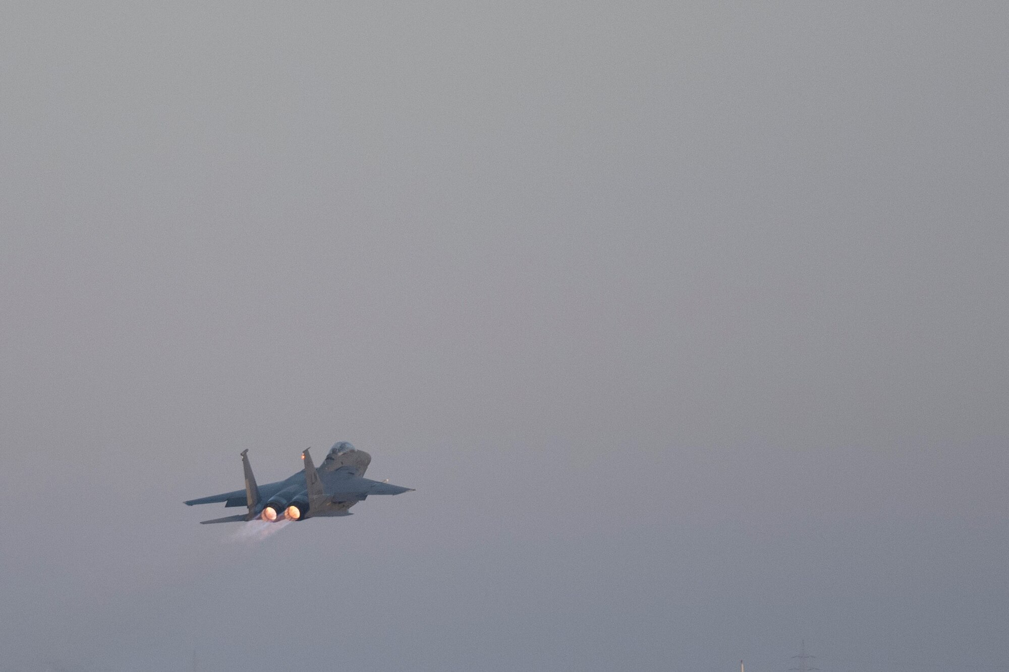 The 424th Expeditionary Fighter Squadron perform an exercise July 27, 2021, in an undisclosed location somewhere in Southwest Asia. The exercise tested the crews’ speed and capability to respond to a simulated Unmanned Aircraft System threat. (U.S. Air Force photo by Senior Airman Cameron Otte)