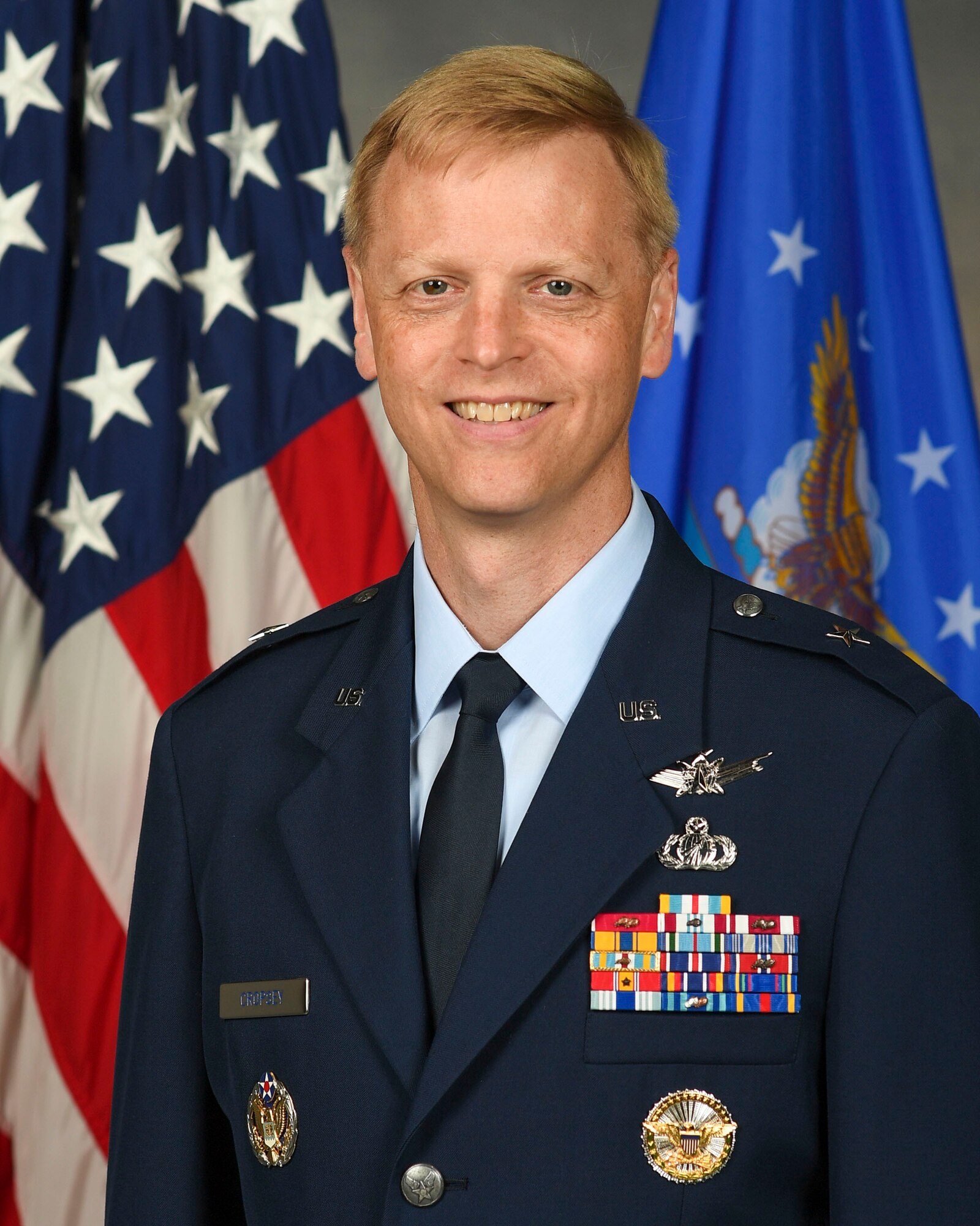 Official portrait of Brig. Gen. Luke C.G. Cropsey. (U.S. Air Force photo/Richard Oriez).