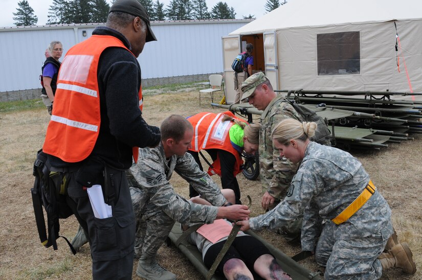 Cascadia Rising simulates a 9.0-magnitude earthquake along the Cascadia Subduction Zone, which tests the Oregon and Kentucky National Guard’s CBRNE Enhanced Response Force Package (CERFP) ability to work alongside local, state and federal first responders and public safety officials during a disaster response effort.