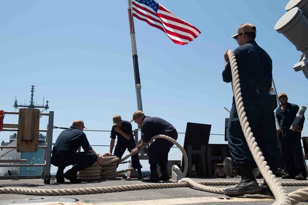 USS Monterey (CG 61) arrives in Berenice, Egypt.