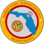 The official command seal for Marine Corps Support Facility Blount Island