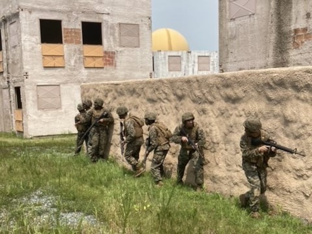 As a class, the Marines conduct a platoon size MOUT attack. Extremely impressive showing from our future leaders. Don't miss out for the future course.