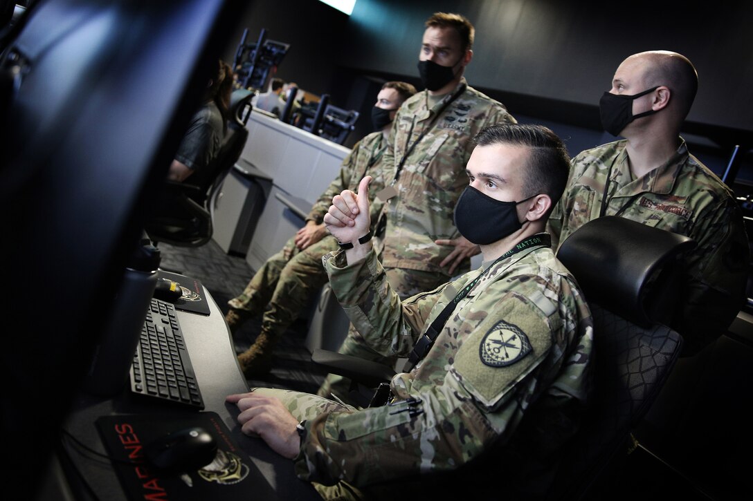 U.S. Cyber Command personnel work to defend the nation in cyberspace at Fort George G. Meade, Md., Oct. 28, 2020.