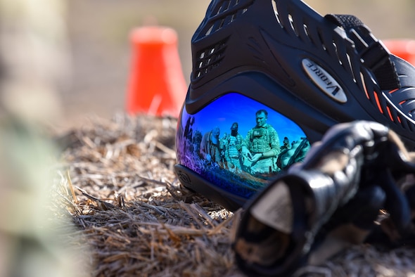 U.S. Air Force 17th Training Wing members train with non-lethal weapons during the Expeditionary Readiness Training exercise on Goodfellow Air Force Base, Aug. 13, 2021. ERT members participated in a simulated combat scenario to utilize all of the skills they acquired throughout the week in a capstone exercise. (U.S. Air Force photo by Senior Airman Jermaine Ayers)
