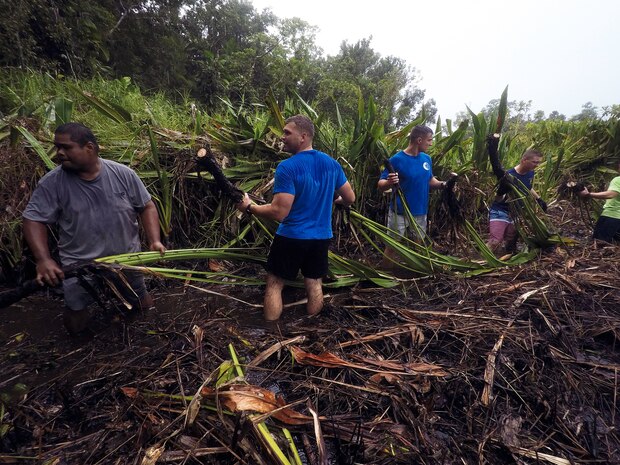 Task Force Koa Moana Participates In Lake Ngardok Cleanup