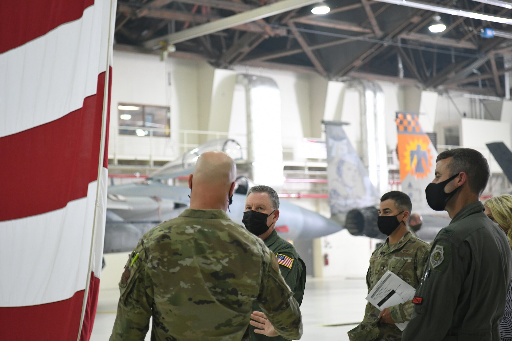 Airmen talking