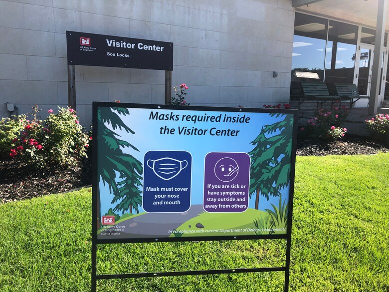 The U.S. Army Corps of Engineers is requiring masks to enter the Soo Locks Visitor Center in Canal Park effective Aug. 13, 2021.