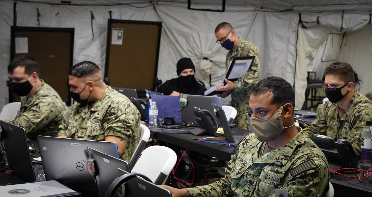 U.S. 2nd Fleet staff participate in Large Scale Exercise 2021