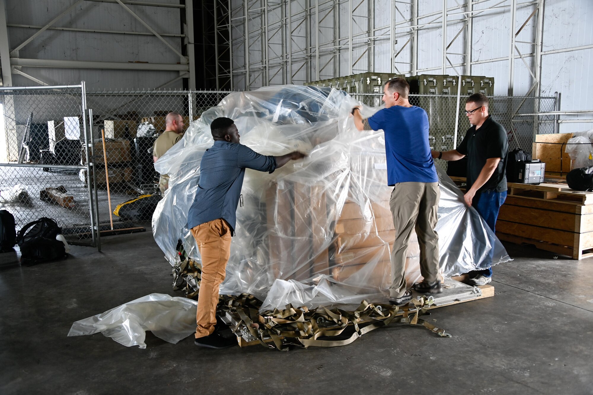 Image of people preparing supplies.