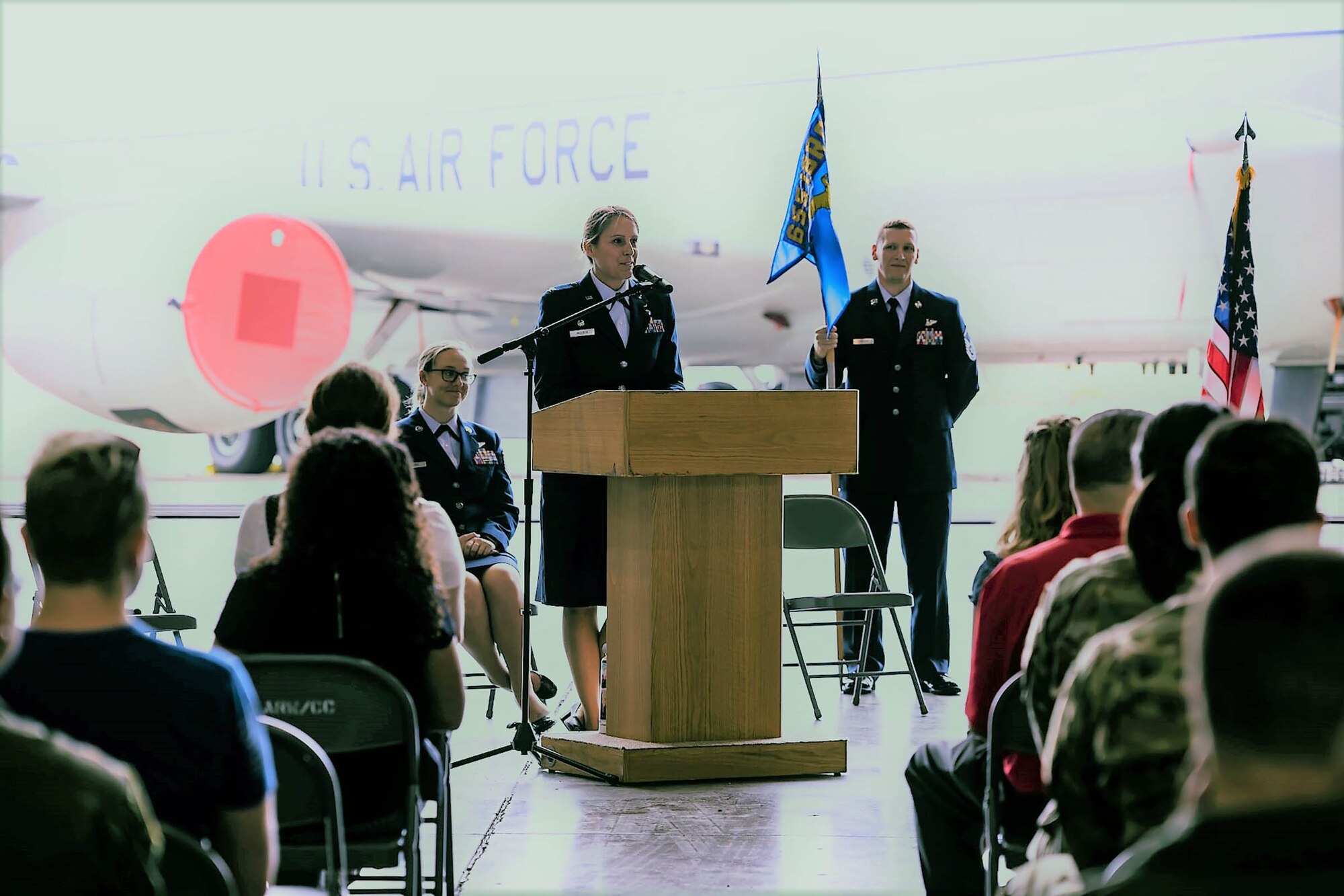 The men and women of the 49th Intelligence Squadron came together to welcome their incoming commander, Lt. Col. Jeremy B. Folks during an assumption of command ceremony August 7, 2021 at Lincoln Air Field, Nebraska. Col. Jennifer L. Mulder, 655th Intelligence, Surveillance and Reconnaissance Group commander, presided over the ceremony.