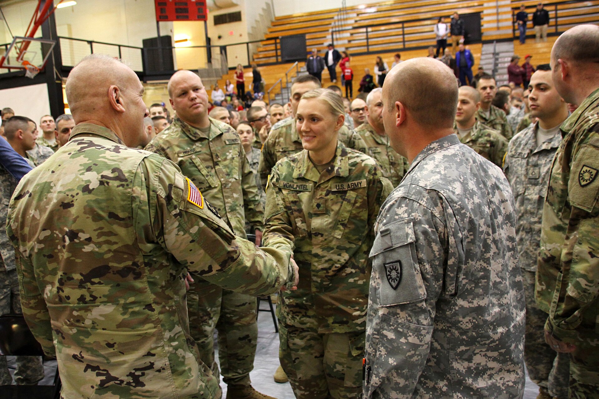VonLintel was nominated to be recognized by her leadership for superior performance during the unit's pre-mobilization training.
