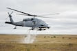 An HH-60 Pave Hawk helicopter from the 210th Rescue Squadron takes off from the tundra after loading simulated casualties during exercise Arctic Chinook, near Kotzebue, Alaska, August 24, 2016. Arctic Chinook is a joint U.S. Coast Guard and U.S. Northern Command sponsored exercise which focuses on multinational search and rescue readiness to respond to a mass rescue operation requirement in the Arctic. (U.S. Air National Guard photo by Staff Sgt. Edward Eagerton/released)