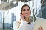 Young woman smiling