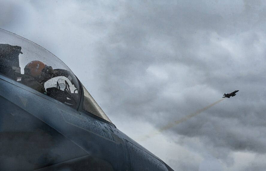 A U.S. Air Force F-35A Lightning II pilot performs pre-flight checks ahead of a flying mission Aug. 16, 2021, at Eielson Air Force Base, Alaska. The flying mission, part of Eielson AFB’s Red Flag exercise, gave pilots the opportunity to test and refine aerial tactics. (U.S. Air Force photo by Staff Sgt. Christian Conrad)