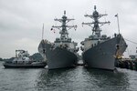 The Arleigh Burke-class guided-missile destroyer USS Higgins (DDG 76) arrives at Commander, Fleet Activities Yokosuka (CFAY), Japan Aug. 16 as one of the newest additions to Commander, Task Force (CTF) 71/Destroyer Squadron (DESRON) 15. Higgins is assigned to CTF 71/DESRON 15, the Navy’s largest forward deployed DESRON and the U.S. 7th Fleet’s principle surface force.