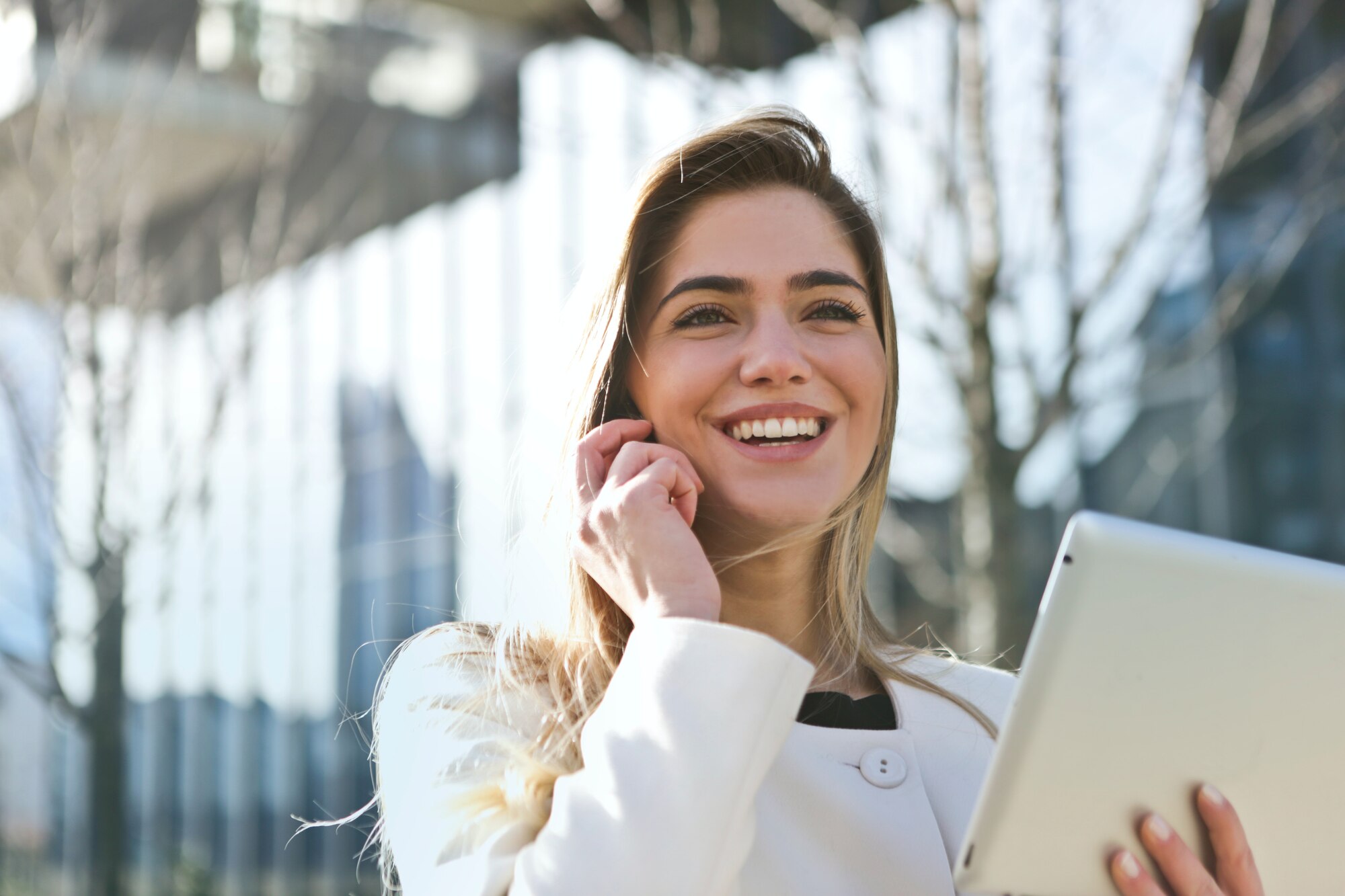 Young woman smiling