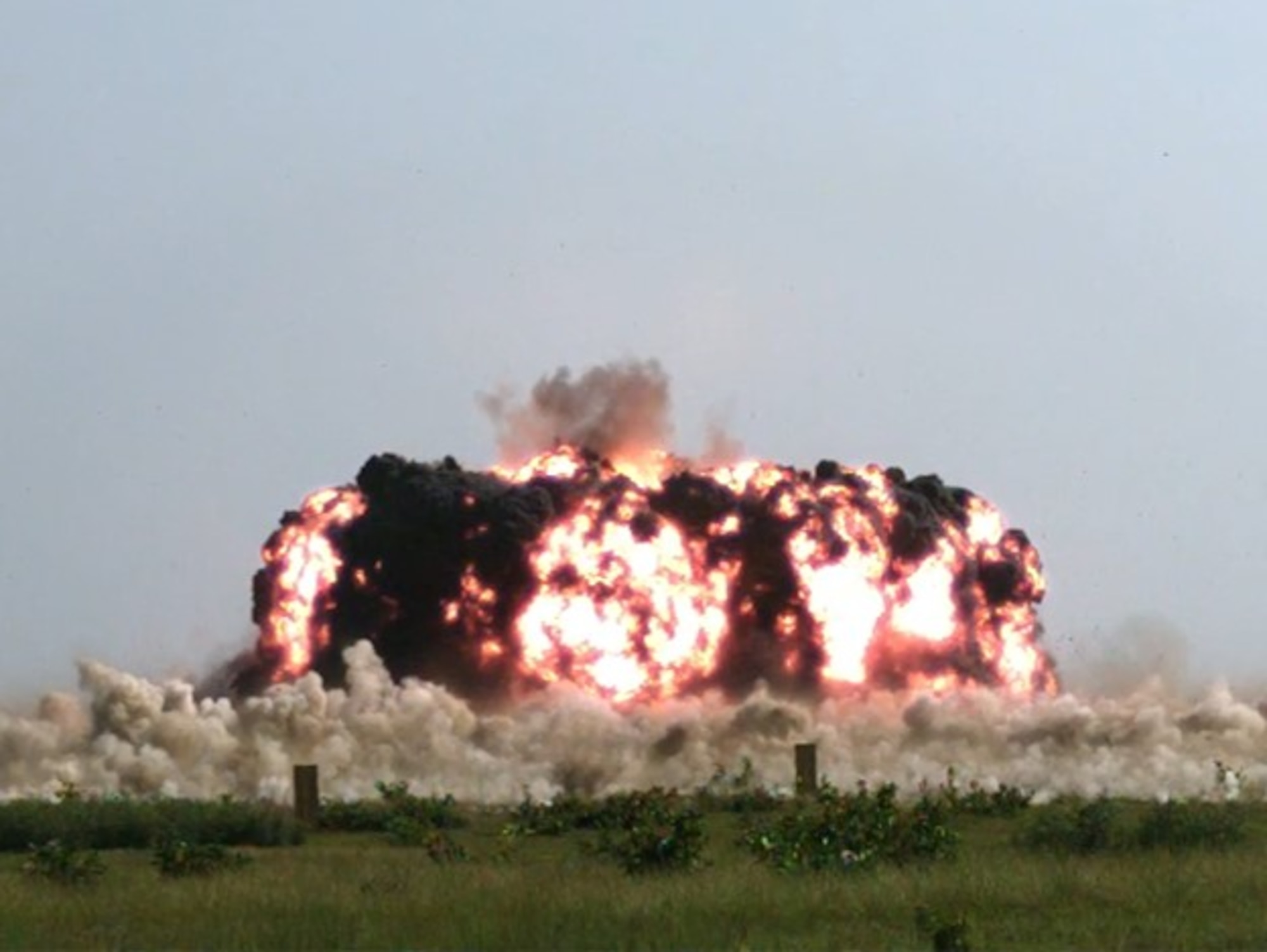 The Dialable Effects Munition delivers a precision effect to a target during a demonstration of the weapon’s capabilities on July 28, 2021. (Courtesy photo)